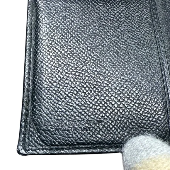 Dolce & Gabbana Black Leather Bi-fold Wallet/Card holder